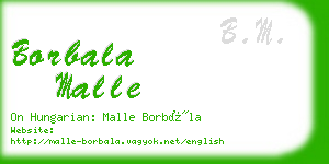 borbala malle business card